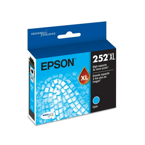Epson 252XL DURABrite Ultra High-Yield Cyan Ink Cartridge