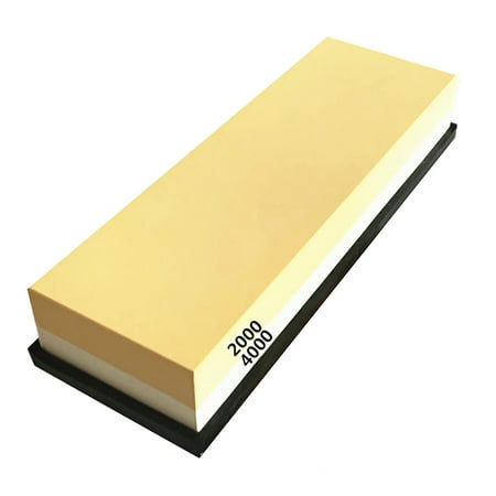 

Andoer Sharpening Stone with Non Slip Silicone Base Dual Grit 2000/4000 Waterstone Whetstone Sharpener