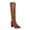 Brown boots, variant on Juebong Outdoor Plus Size Boots Teen Girls Long Snake Print Boots Low Heel Pointed Toe Shoes Boots Knight Boots,White,10.5