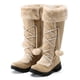 thumbnail image 4 of Botas de mujer con cordones y cremallera, botas de nieve, botas de algodón de felpa, zapatos cálidos de algodón puro, botas de caballero étnicas con bola de felpa Wmkox8yii ghj2322, 4 of 6