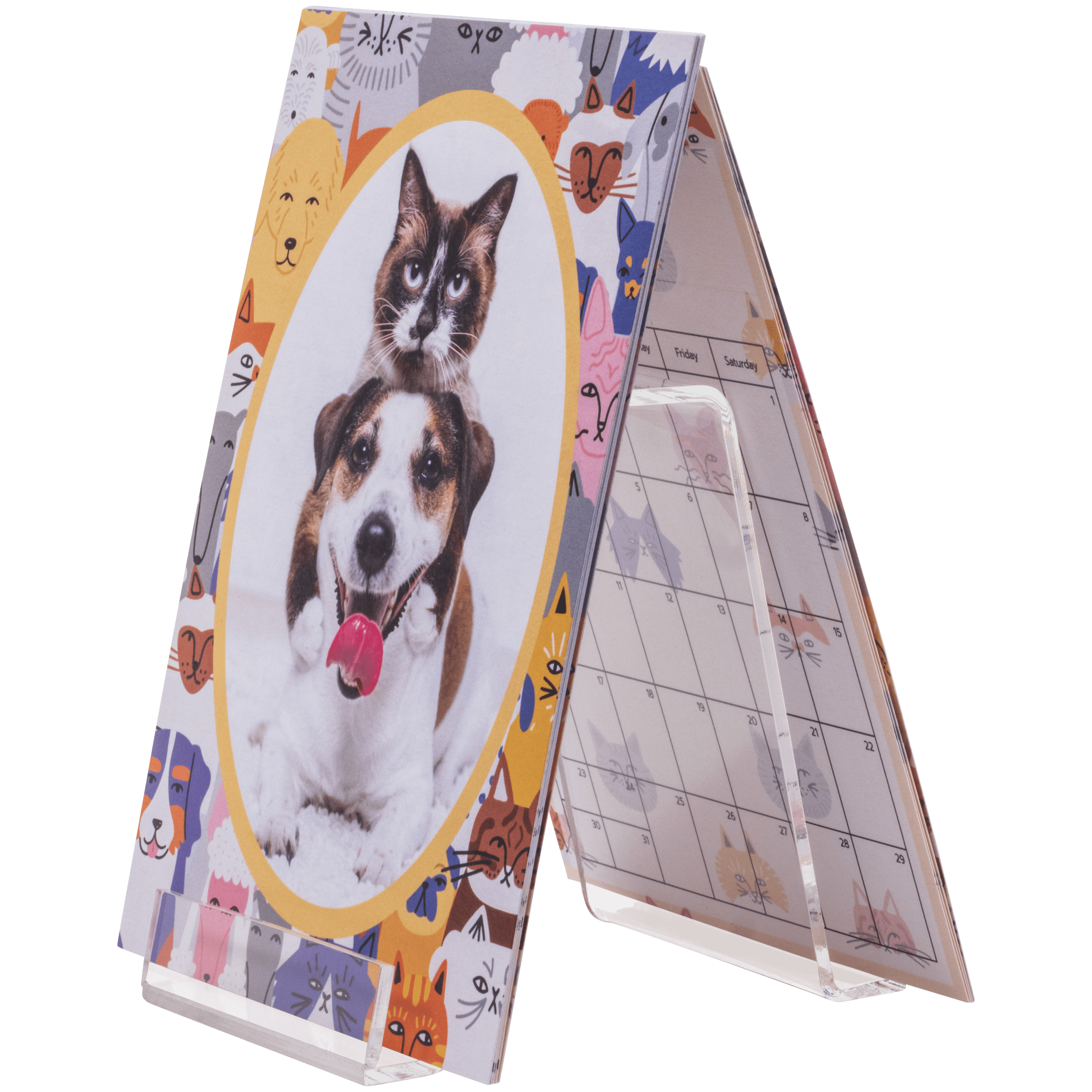 5x7 Desktop Calendar Cards with Acrylic Stand