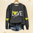 thumbnail image 4 of Yoodem Sweatshirt for Women Crewneck Sweatshirts Women's Love Tennis Casual Hoodie Long Sleeve Sweatshirts Soft Printed Shirts Women's Winter Sweatshirt Tops Womens Sweatshirt Gray M, 4 of 6