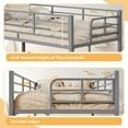 thumbnail image 5 of IVV Twin over Twin Metal Bunk Bed with Side Ladder and Safety Guardrails, 400 lbs Weight Capacity, No Box Spring Needed, Gray, 5 of 9