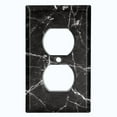 thumbnail image 2 of Metal Light Switch Plate Outlet Cover (Image of Marble Black MAR001), 2 of 13
