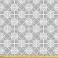 thumbnail image 1 of Geometric Rhombus Upholstery Fabric by the Yard, Monochrome Abstract Pattern with Modern Minimalistic Shapes, Decorative Fabric for DIY and Home Accents, 2 Yards, Charcoal Grey and White by Ambesonne, 1 of 4