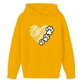 thumbnail image 2 of Eltusu Boys Valentines Hoodies, Relaxed Fit Heart Graphic Fashion Long Sleeve Pullover Sweatshirts Yellow Size 10-12 T, 2 of 3