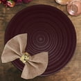 thumbnail image 4 of Round Placemats Set of 6 for Dining Table, Table Placemats, PVC Vinyl, 18x12 Inches - Maroon, 4 of 14