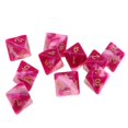 thumbnail image 2 of 10 Uds dados de poliedro de varios lados D8 para D & D TRPG juego de rosa rojo + blanco Zulema Juego de dados TRPG Dice, 2 of 8