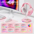 thumbnail image 3 of Soporte para auriculares RGB con 3 puertos USB 2.0 Soporte para auriculares Soporte de escritorio para auriculares JShteea El nuevo, 3 of 6