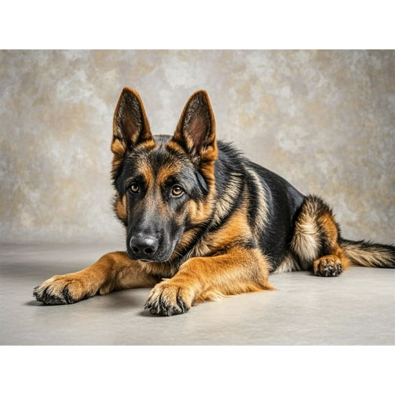 Brown German Shepherd Diamond Dots Painting DIY Kits 5D Diamond Art Full Round Drill Rhinestones Crystal by Number Stitch Embroidery Arts and Crafts for Living Room Bedroom Home Wall Decor 12x16 inch