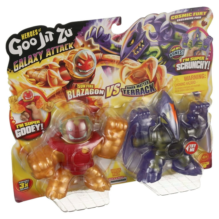 Heroes of Goo Jit Zu Galaxy Attack Toys - Sun Fire Blazagon vs
