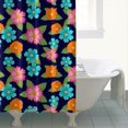 thumbnail image 4 of Pioneer Flower Floral Print Pattern Shower Curtain 84"x72", Bathroom Decorative Shower Curtain Set with 12 Hooks, Waterproof Washable, 4 of 6