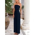 thumbnail image 3 of Conjunto Coordinado PRETTYGARDEN Top Tubo de Punto Acanalado y Pantalones Navy M, 3 of 7
