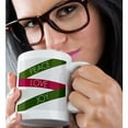 thumbnail image 2 of 3drose, Green and Red Peace, Love and Joy- Inspirational Words- Christmas, 15oz Mug, 2 of 6