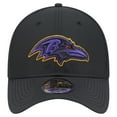 thumbnail image 2 of Men's New Era Black Baltimore Ravens Night 39THIRTY Flex Hat, 2 of 5