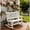 White + Wood+1, variant on ZHICHUN 2 Person Walnut Solid Fir Wood Rocking Loveseat 550lbs Capacity Outdoor Rocking Chair Bench For Backyard Garden Patio Front Porch