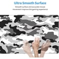 thumbnail image 5 of Camouflage Camo Gaming Mouse Pad XL Black White Gray Extended Big Large Desk Mat Non-Slip Rubber Base Stitched Edge Long Keyboard Mousepad for PC Computer Laptop,31.5×11.8 in, 5 of 6