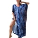 thumbnail image 1 of Vestido maxi de gran tamaño para mujer Tie Die Printed V Neck Beach Robe Cover Ups Irfora Vestido, 1 of 7