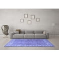 thumbnail image 3 of Ahgly Company Machine Washable Indoor Rectangle Persian Blue Traditional Area Rugs, 6' x 9', 3 of 4