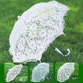 thumbnail image 2 of Small lacy parasol Handle Umbrellas Embroidery Parasol Lace Floral Umbrella, 2 of 8