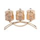 thumbnail image 5 of Candelero para lamparilla de té, candelabro de 3 brazos con tapas, cajas de almacenamiento, soporte de vela ornamental para fiesta, boda, decoración, 5 of 9