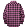 thumbnail image 7 of CYRBOKO Boys' Button Down Plaid Shirts, Loose Long Sleeve Lightweight Fall Breatable Outerwear with Pocket Pink Size 6-7 T, 7 of 7