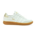 thumbnail image 1 of Gola Espadrilles Stadia en Cuir pour Femmes Blanc/or/gomme CLB785WY<span> - </span>8, 1 of 1