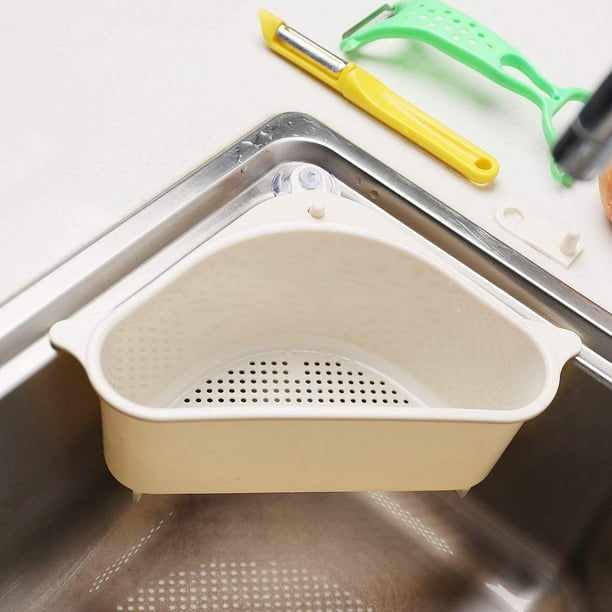 Sink Basket, Triangular Multifunctional Drain Shelf Sink Storage Rack