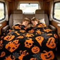 thumbnail image 6 of Aoznliie Halloween Blanket, Helloween Decor Plaid Throw Blanket with Ghost Bat Pumpkin Print, Soft Warm Fall Blanket for Couch Bed,40×28 in (S-3XL), 6 of 8