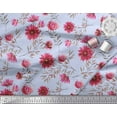 thumbnail image 2 of Soimoi Georgette Viscose Fabric Leaves & Aster Floral Print Fabric by Yard 42 Inch Wide, 2 of 3