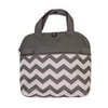 J.L. Childress MaxiCOOL Baby Bottle Cooler & Food Bag. Ice Pack Included, Grey/White Chevron