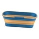 thumbnail image 3 of Cubo plegable para fregona con mango enrollable, tamaño portátil hasta 22" X 7,8" para interior y exterior Azul Marrón Cola cubo plegable, 3 of 8