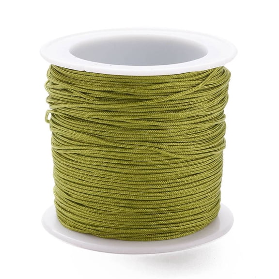 1 roll Nylon Thread DIY Material for Jewelry Making Olive 0.8mm 100yards/roll