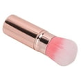 thumbnail image 2 of Brocha de maquillaje retráctil para viaje, portátil, de pelo suave, para polvos sueltos, herramienta cosmética para maquilladores, color rosa, 2 of 14