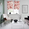 thumbnail image 4 of Red Spring Floral Kitchen Curtains Small Short 39 Inch Length, Summer Botanical Farmhouse Grommet Top Bedroom Living Room Curtains, Light Filtering Cafe Curtain Drapes 2 Panels Set 55''x39'', 4 of 9