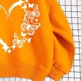 thumbnail image 3 of NAISIBABY Girls Sweatshirts Long Sleeve Hooded Fashion Pullover Graphic Hoodies Orange Size 6, 3 of 4