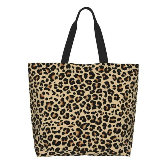 Naloa Leopard Print-1 Tote Bag for Women Large Capacity Shoulder Bag for College Work Travel Shopping