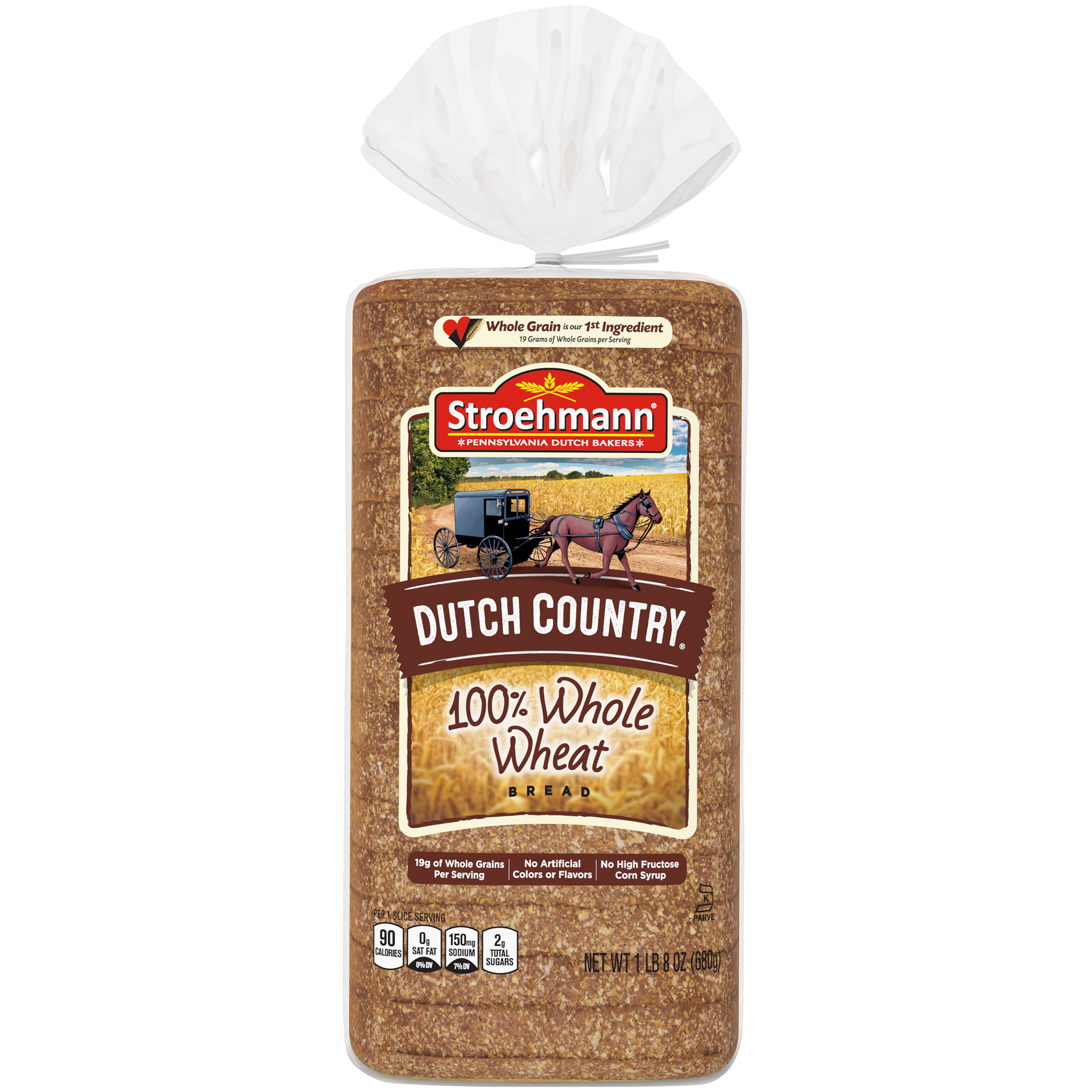 Stroehmann Dutch Country 100% Whole Wheat Bread, 24 oz