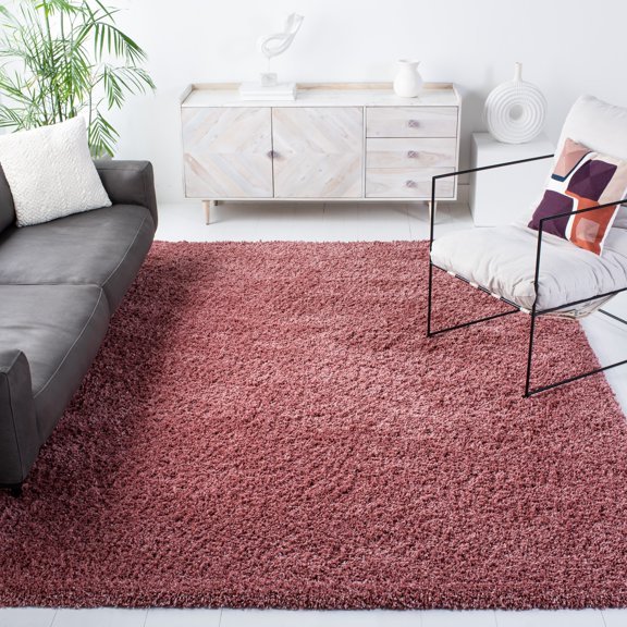 SAFAVIEH California Plush Solid Shag Area Rug, Rose, 9'6" x 13' - Large - Modern Design, Rose, Non-Shedding & Easy Cleaning, Ultra Plush Thick Pile, Ideal for Living Room, Bedroom