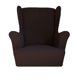 thumbnail image 1 of Funda de sillón de elastano elástica lavable Funda de sofá con respaldo de ala Café, 1 of 8