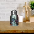 thumbnail image 4 of 1 Pcs 10oz Mini Water Bottles Stainless Steel Slim Insulated Thermal for Hot Cold Drink Thermal Small Vacuum Portable Water Bottle for Women Gifts Travel Camping Hiking (Mandarin in green), 4 of 5
