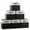 White/Black-Cube - 11x11x11, variant on Beige Cube - 11x11x11 Linen Fabric Storage Basket