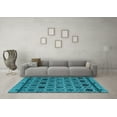 thumbnail image 3 of Ahgly Company Indoor Rectangle Abstract Light Blue Modern Area Rugs, 6' x 9', 3 of 4