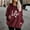 Wine, variant on SDNall Women's Dog Paw Print Hoodie - Long Sleeve, Double Faced, Fleece, Drawstring Hood