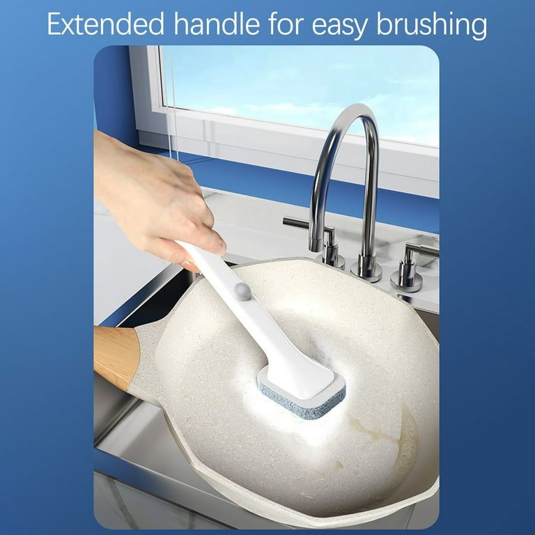Kitchen Dishwashing Brush Long Handle Cleaning Brush with Liquid