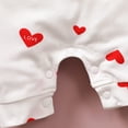 thumbnail image 6 of Generic Gender-neutral Holiday Outfits Baby Girls Heart Love Bowknot Romper Valentine's Day Long Sleeve Round Neck Clothes(6-9 Months,White), 6 of 9