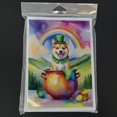 thumbnail image 3 of Norwegian Buhund St Patrick's Day Greeting Cards Pack of 8 7 in x 5 in, 3 of 3