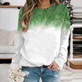 thumbnail image 2 of Automne Femmes Manches Longues Col Rond Imprimé Chandail Léger Sans Capuche Chandails Coupe Décontractée Blouse Chandail de Noël Femmes Chandails Cool Femmes Grande Taille Chandail à Capuchon Athlétique Garçons Taille, 2 of 5