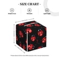 thumbnail image 4 of Sikiie Beautiful Red Ladybug Leather Tissue Box Cover Square, tissue box holder, Tissue Box with Bottom Belt-5.2”x5.2”x5.2”, 4 of 7