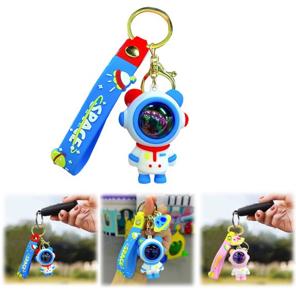 YYKihy Men Women Cool Creative Universe Astronaut Pilot Standing Bear Key Chain Fashionable Bear Keychain Key Ring Pandent Bear Astronaut Keychain Cute Doll Backpack Pendant